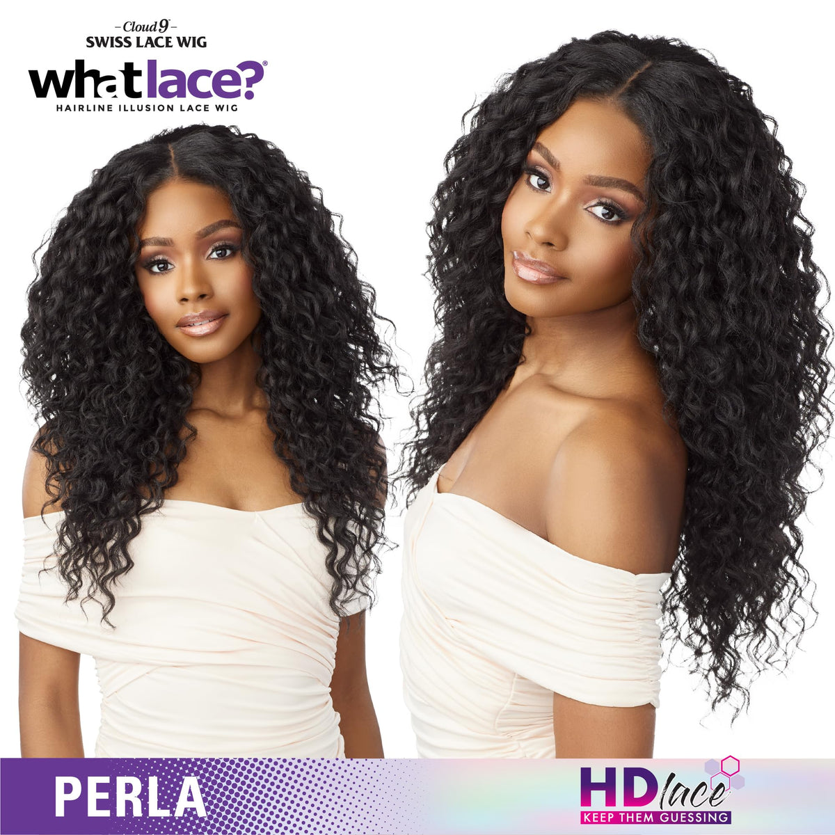 Sensationnel What Lace 13X6 Wigs - Perla Lacefrontal Hand Tied Glueless Synthetic With Natural Density Preplucked Hairline (1 JE