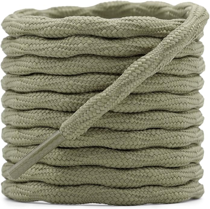 DELELE 2 Pair Round Wave Shape Non Slip Heavy Duty and Durable Outdoor Climbing Shoelaces Hiking Shoe Laces Shoestrings