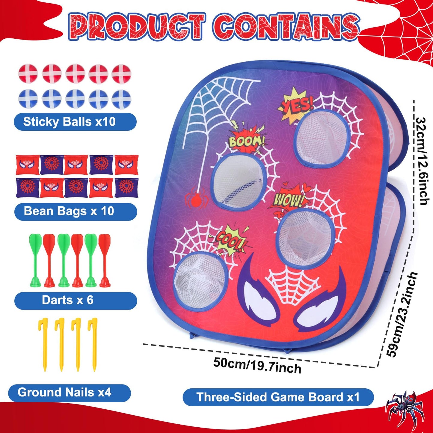 Aooess Bean Bag Toss Game for Kids: Cornhole for Kids, Outdoor Toys for Kids Ages 4-8 Tic Tac Toe Bean Bag Toss Toddler Toys Yard Games, Birthday Gift for Girls 3 4 5 6 7 8 Year Old