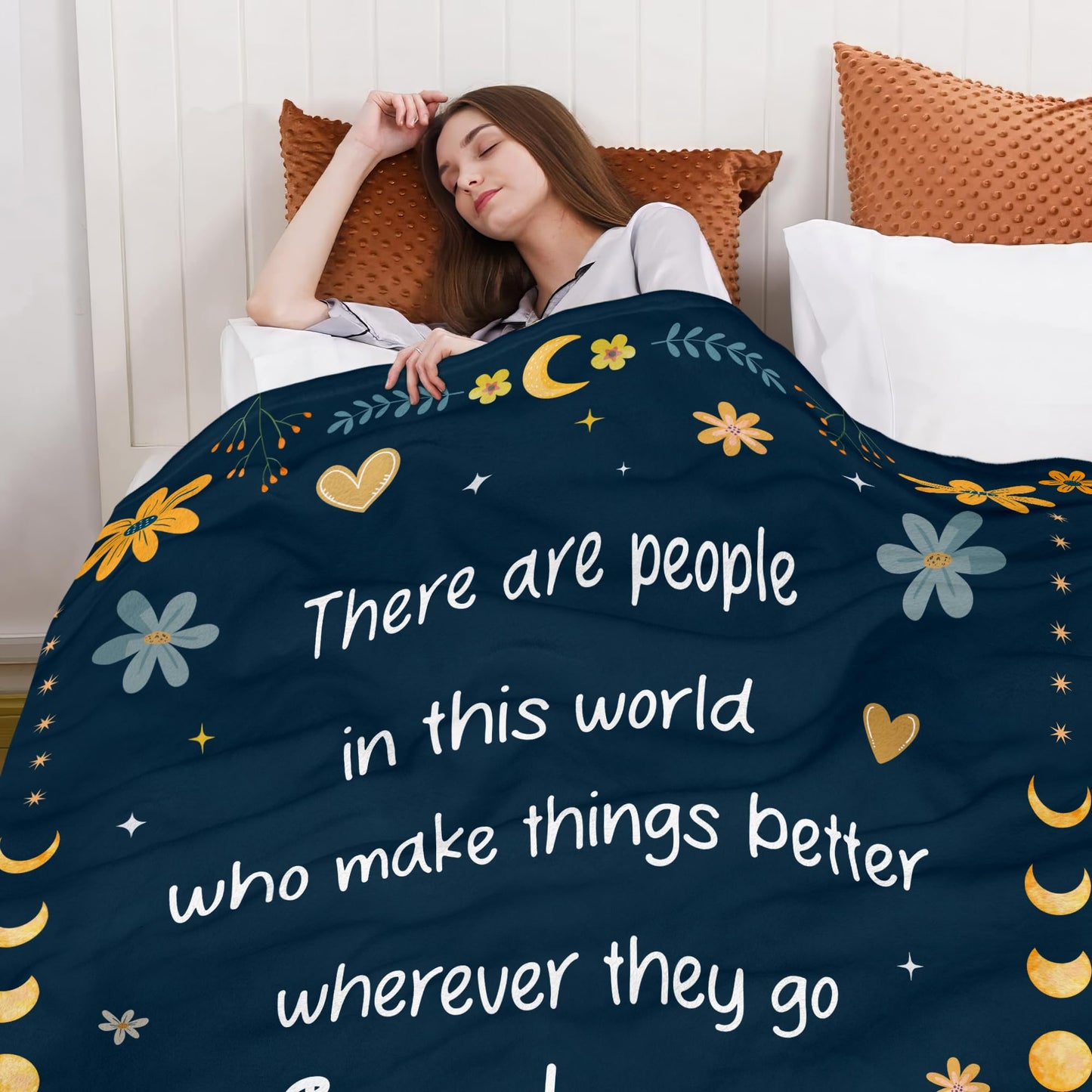 WRAPIX Thank You Gifts for Women - Soft Fleece Throw Blanket 60x80 in - Birthday Inspirational Retirement Gift for Woman Friends Coworkers Employee Nurses, Teacher Appreciation Gifts