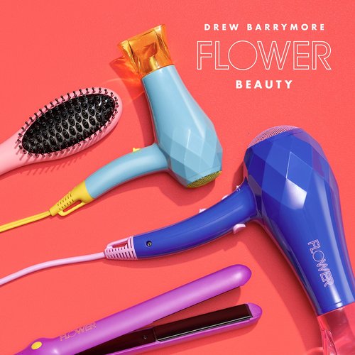 Flower Beauty Ceramic Hot Air Styling Brush - Professional Tangle-Free Styling Adds Volume & Shine While Drying Hair - 3 Heat & Cool Customizable Settings - For All Hair Types
