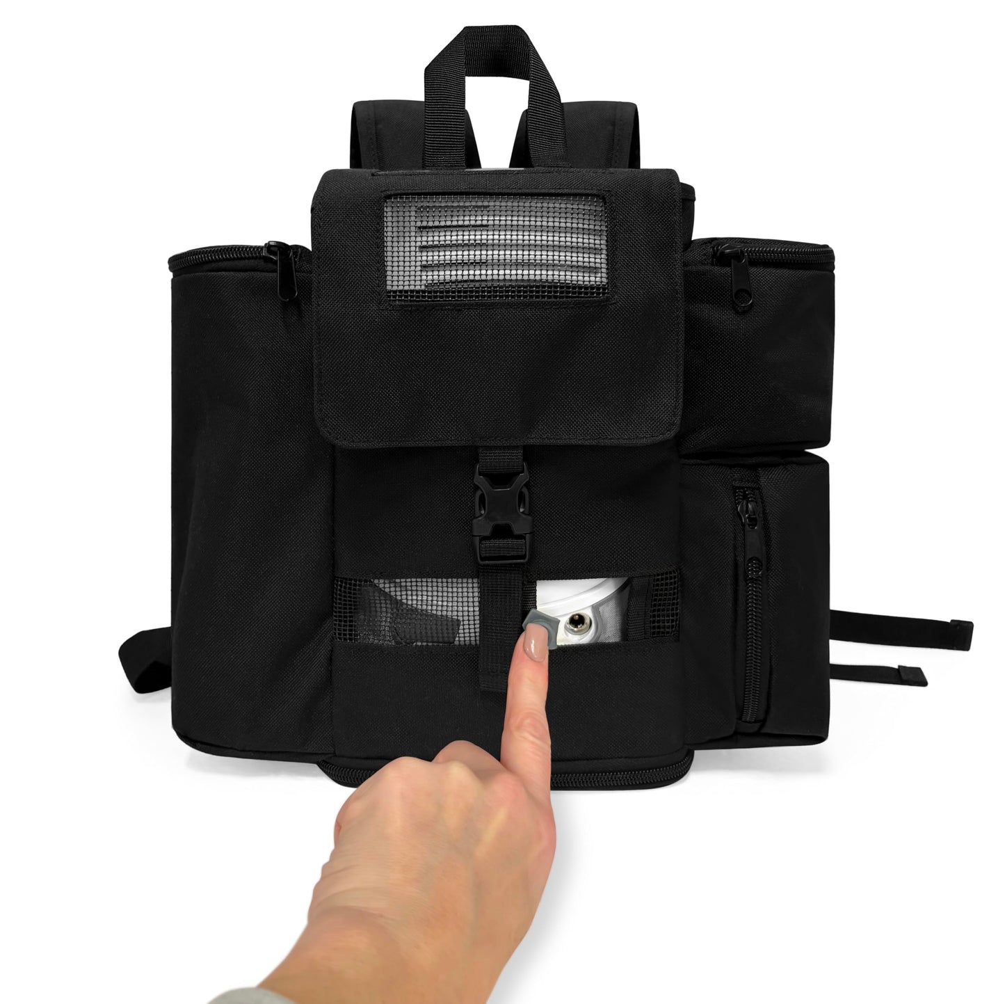 O2TOTES WEAR YOUR OXYGEN WITH STYLE Backpack Fit For Caire Freestyle Comfort; Zippered bottom, pockets for accessories, padded backpack straps, backpack only