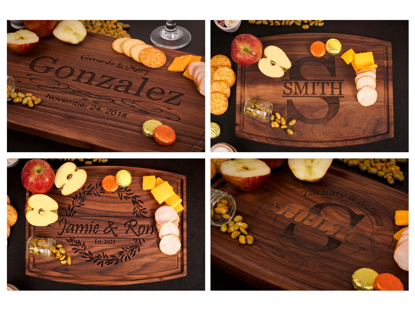 Personalized Charcuterie Board, Custom Cutting Board - Perfect Wedding gift, Anniversary, Bridal Shower, Birthday, Christmas, Engagement, Mother's Day, Father's Day, Cool Closing Present, Corporate
