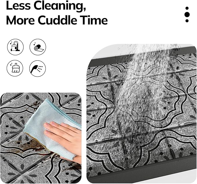 Mibao Heavy-Duty Rubber Boot Tray with Raised Lip, Waterproof Shoe Storage Mat for Entryway, Indoor/Outdoor Multi-Use Non-Slip Shoe Cleaning Mat Tray, Gray, 16 x 27.5 Inches, 2 Pack