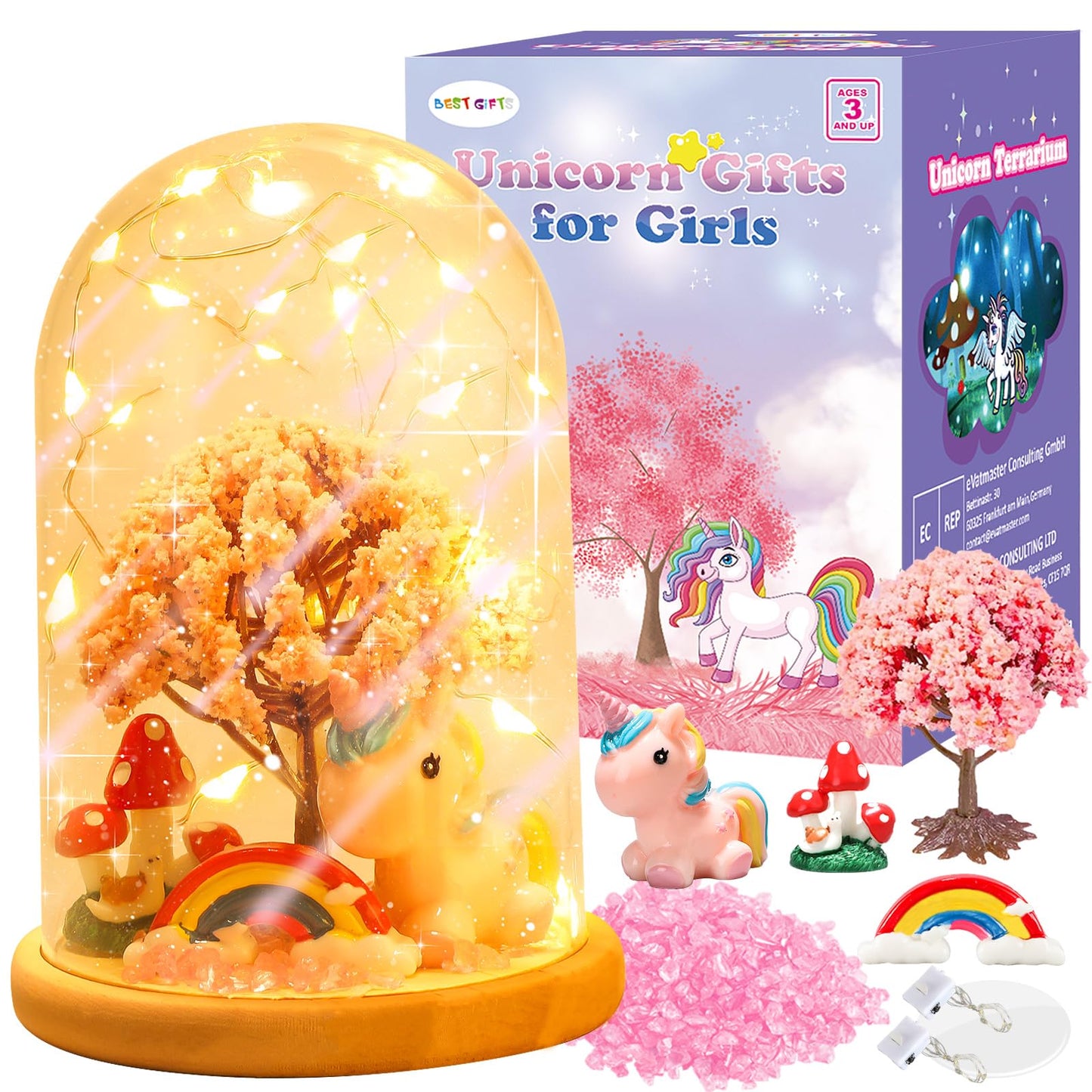 HONGID Make Your Own Unicorn Night Light - Unicorn Craft Kit for Kids,Unicorn Toys for Girls,Kids Christmas Gifts for Teen Girls Age 3+
