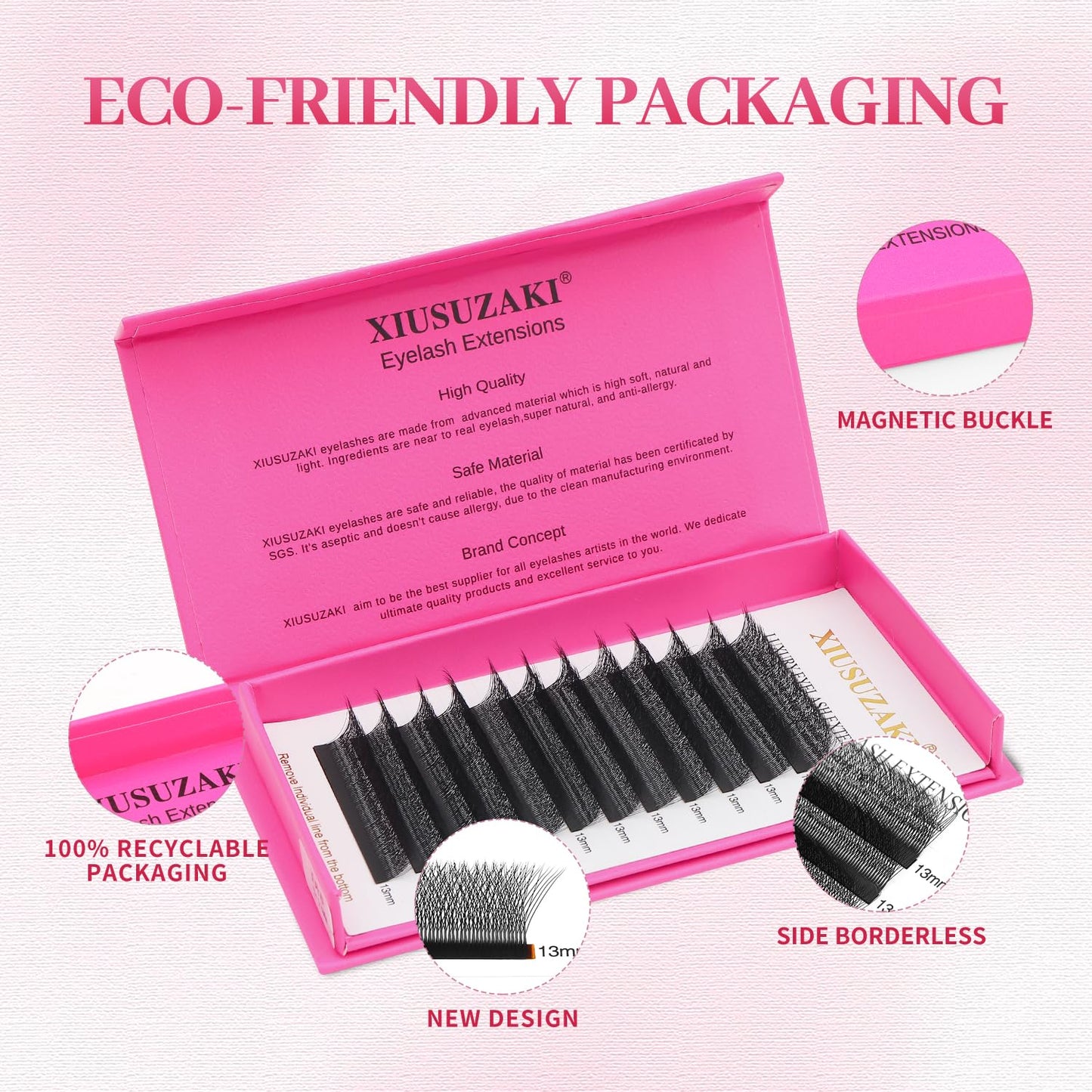 W Lash Extensions Supplies 5D Eyelash Extensions W Shape 0.07mm Thickness C Curl 10mm Premade Fans Easy Fan Lashes Volume Matte Black 12 Rows Crisscross Eye Lashes(W-5D-0.07-C,10mm)