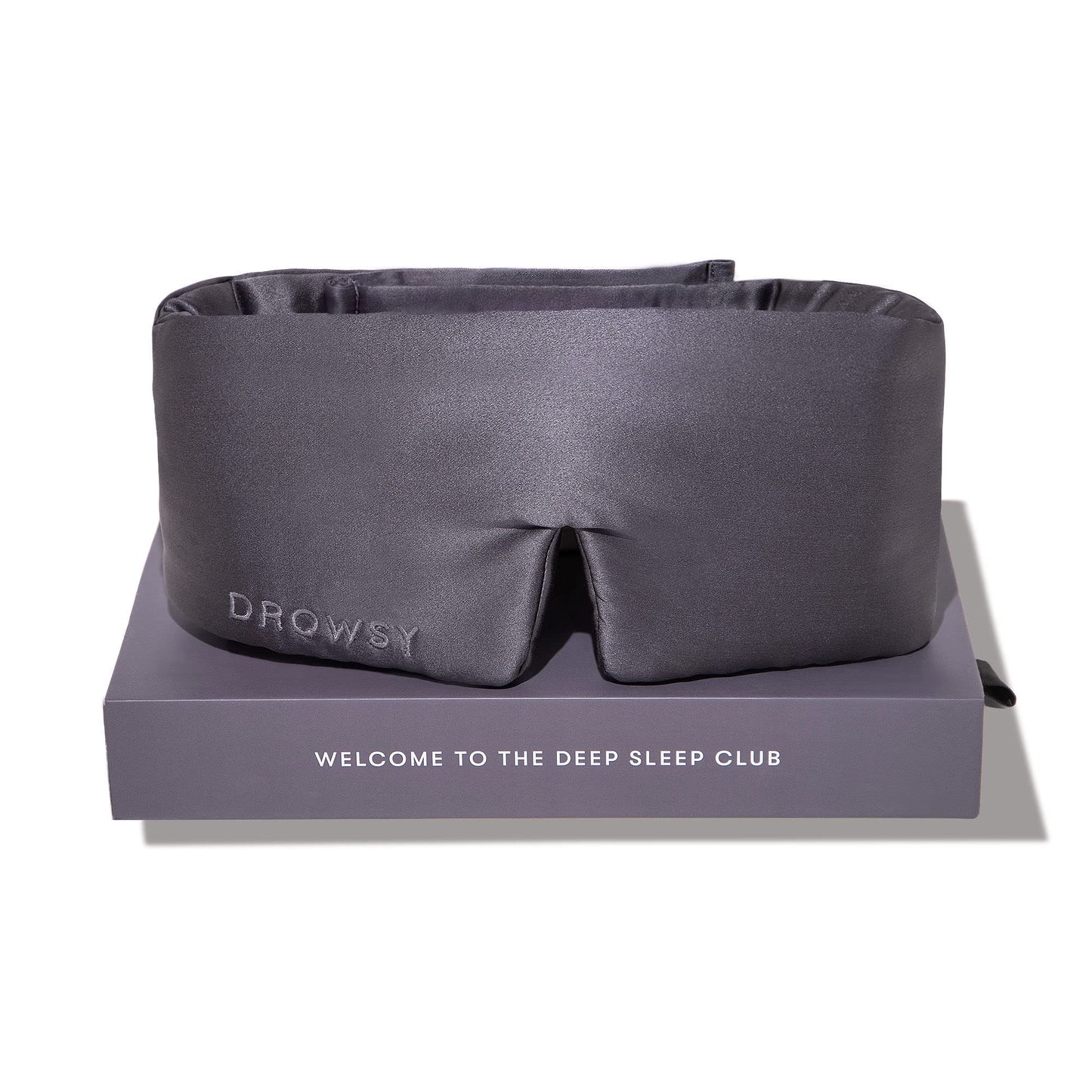 DROWSY Silk Sleep Mask - Face-Hugging, Padded Cocoon for Luxury Sleep in Total Darkness - 100% Pure Mulberry Silk (Moonlight Shadow)