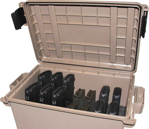 MTM Tactical Mag Can Multi Mag for 223/5.56 Magazines and 9mm to 45 ACP Magazine Storage TMCLE,Black | MTM Tactical Mag Can, 308 caliber, TAN