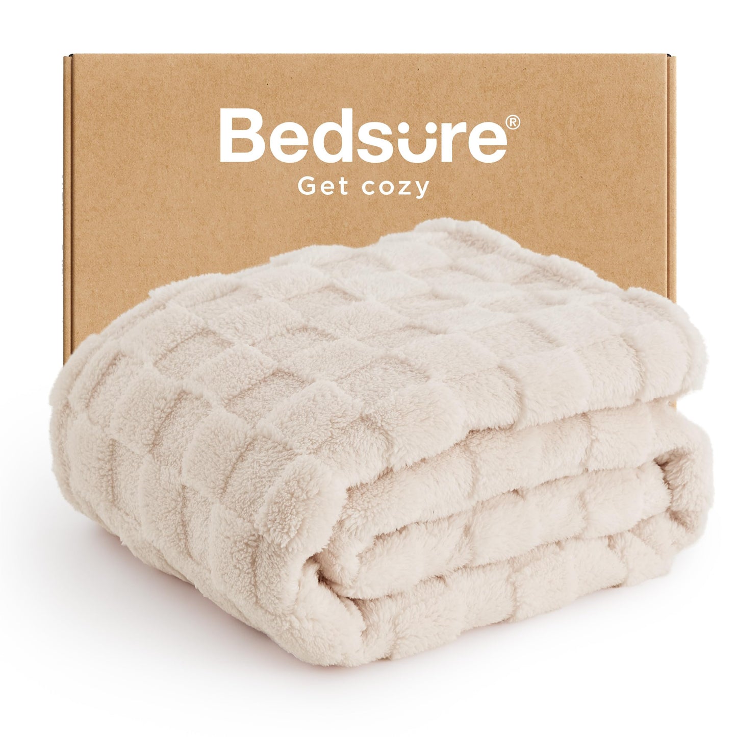 Bedsure Sage Green Fleece Blanket for Couch - Checkered Throw Blanket for Women, Cute Soft Cozy Throw for Girls, 50x60 Inches