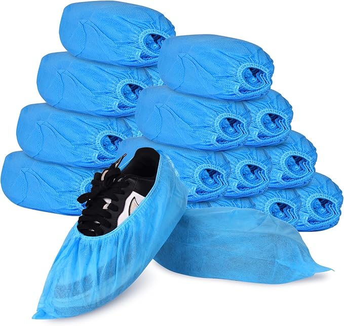 Shoe Covers Disposable 200Pack(100Pairs) Thicker Fabric Shoe Booties Cover Non Slip for Home Floors Carpet