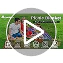 Supfitness Extra Large Picnic Blankets Waterproof Foldable (60 "x 80") Beach Blanket Waterproof Sandproof,3-Layer Thicking...