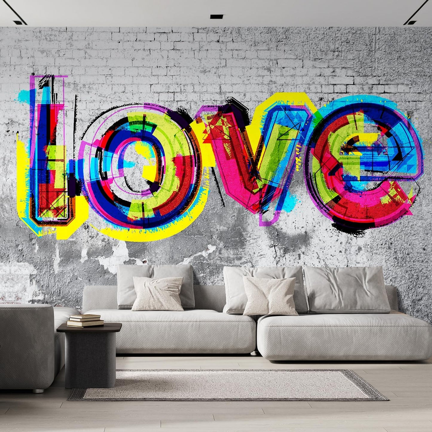 wall26 Colorful Graffiti Large Wall Mural, Removable Peel and Stick Wallpaper, Home Decor - 132x120 inches