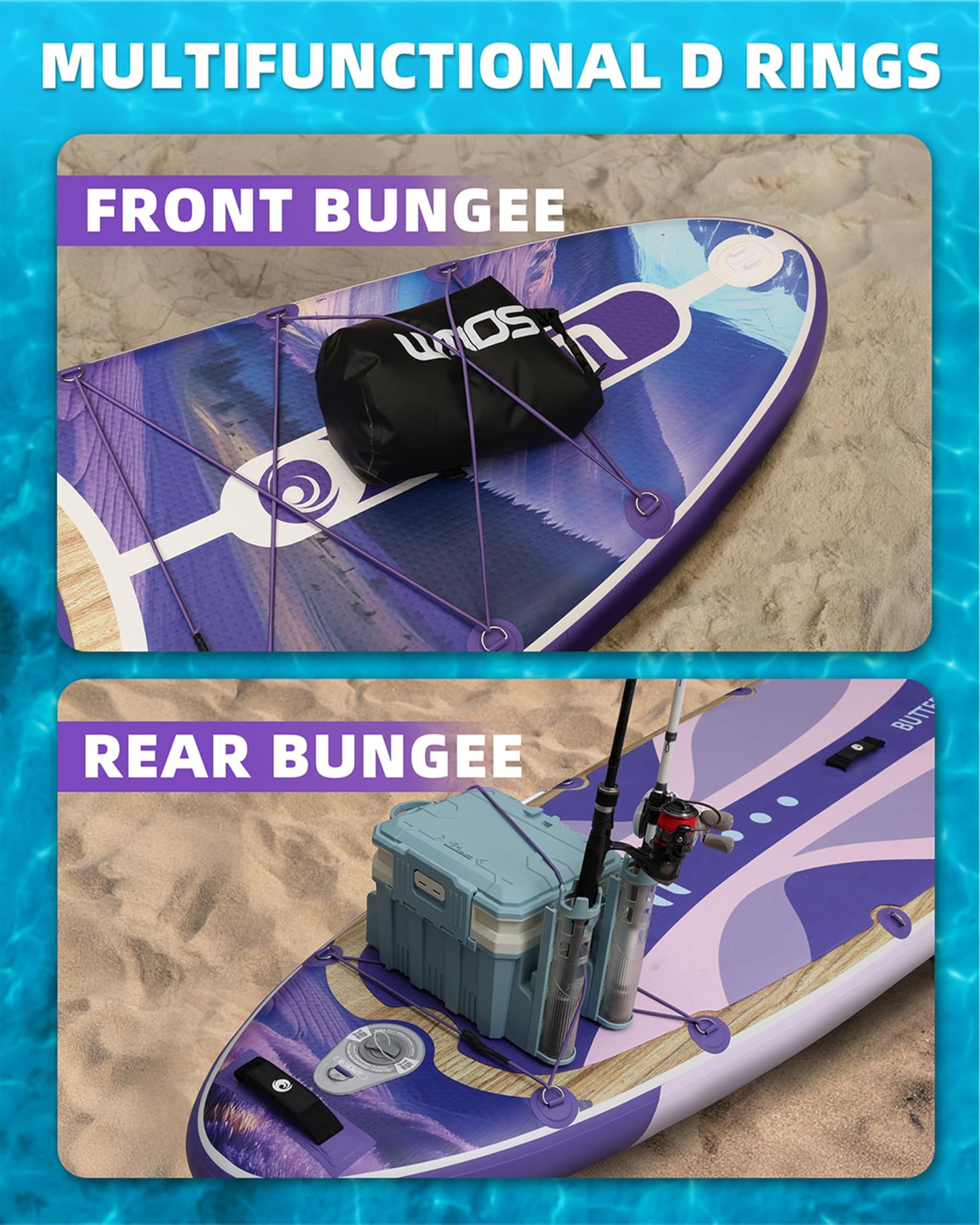 SOWM Inflatable Paddle Boards 11'x33'' with Sup Accessories, Stand Up SUP Paddle Board Inflatable for Adults Youth, Extre Wide & Non-Slip Deck Design Sup of All Skill Levels