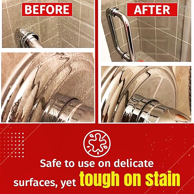 Sud Factory Spotless X2 Upgraded Glass Hard Water Spot Remover for Cars, Shower Doors, Windows, Homes & Boats - 16oz