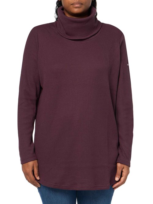 Columbia Women's Holly Hideaway Waffle Cowl Neck Pullover, Moonvista, XX-Large