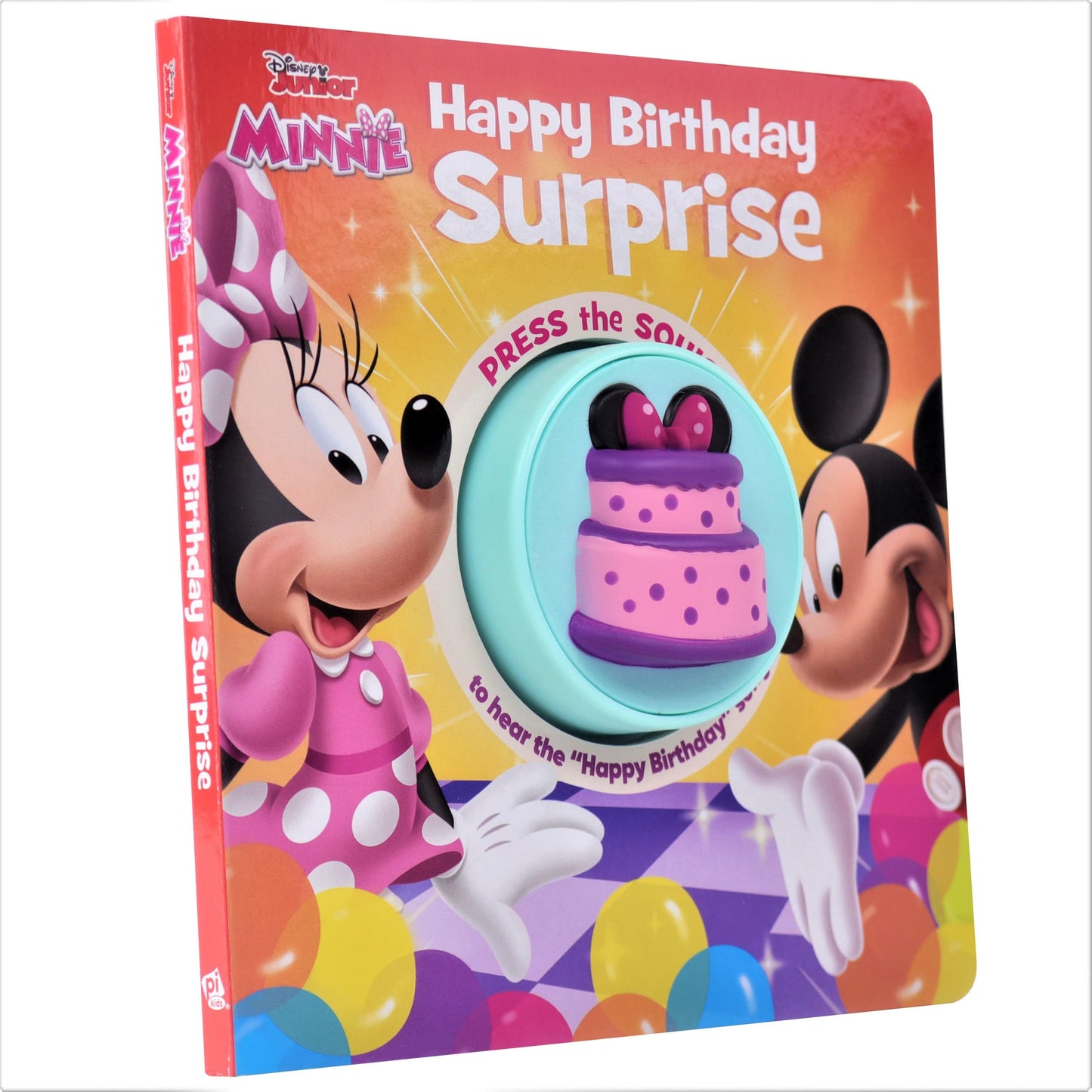 Disney Junior Minnie Mouse - Happy Birthday Surprise! Squishy Button Sound Book - Satisfying Tactile and Sensory Play - PI Kids (Play-A-Sound)
