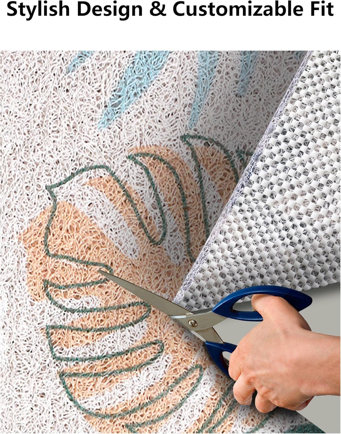 Bathtub Mat Non Slip, Yonala 24 x 16 Inch Premium Non Slip Shower Mats for Inside Shower, Soft Trimmable PVC Loofah Anti Slip Shower Mat, Fast Drying Shower Floor Mat for Bathroom, Home, Bath Tub