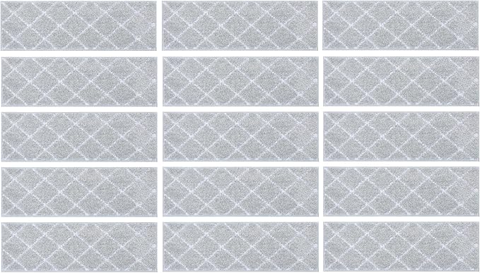 BEQHAUSE Stair Treads 15 Pack Self-Adhesive Stair Mats 28inX9in Stair Treads for Wooden Steps Non-Slip Stair Grips Polyester Soft Edging Stair Rugs Grey Stair Runner
