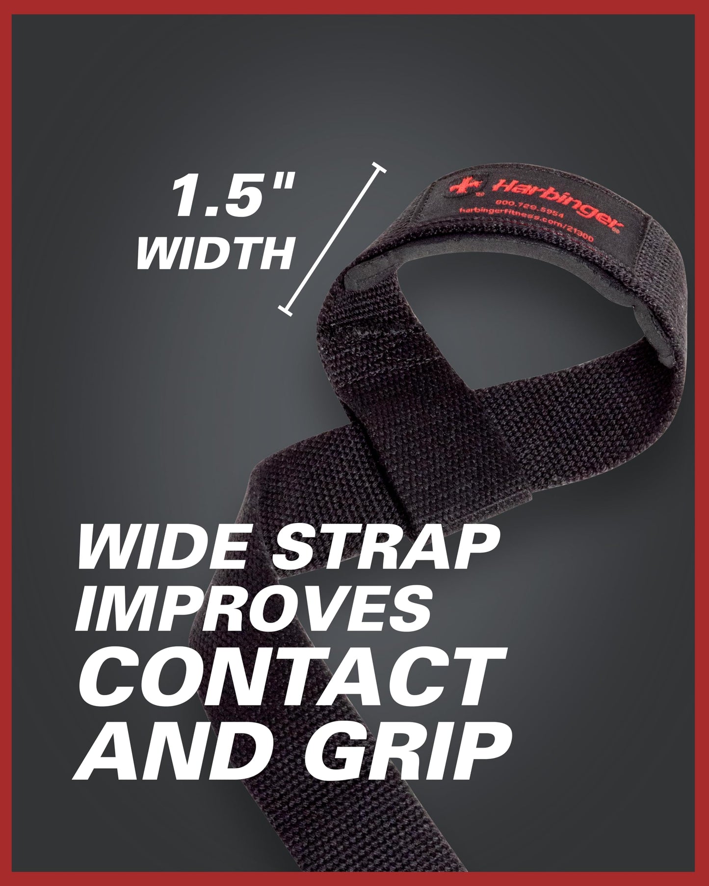 Harbinger Padded Cotton Lifting Straps with NeoTek Cushioned Wrist (Pair), Merlot