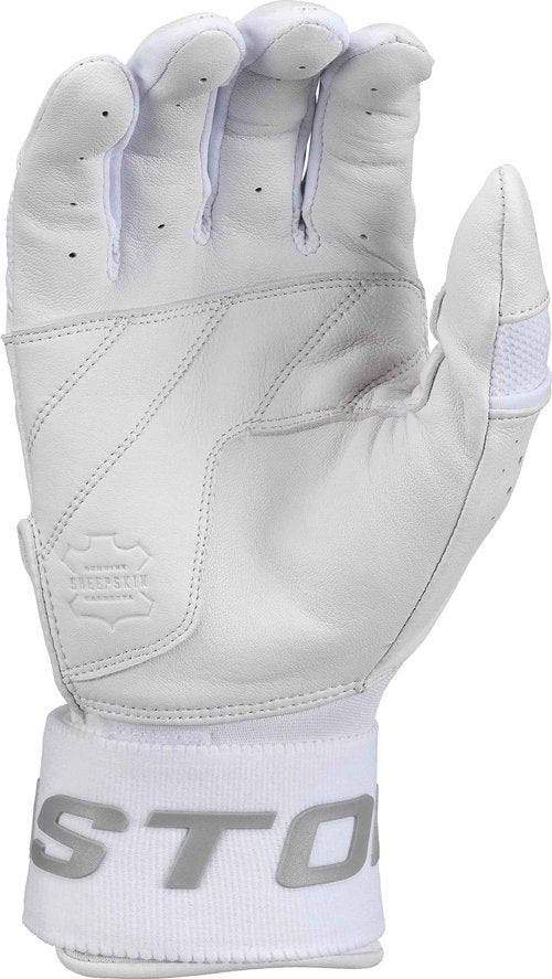 Easton | MAV PRO LOCKED IN Baseball Batting Gloves | White/White | Adult Medium