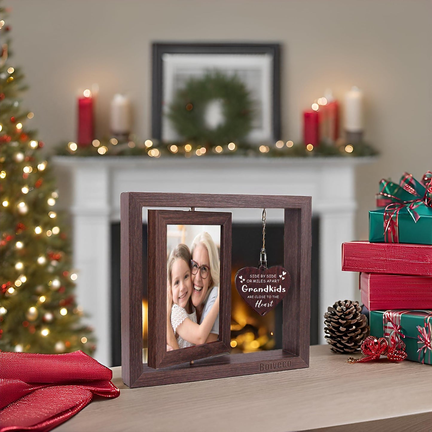 Boiveco Grandma Picture Frame, First Time Grandma Grandpa Grandparent to Be Gifts, Birthday Day Christmas Grandparents Day Gift New Grandma Gifts 2025 Picture Frame 4x6