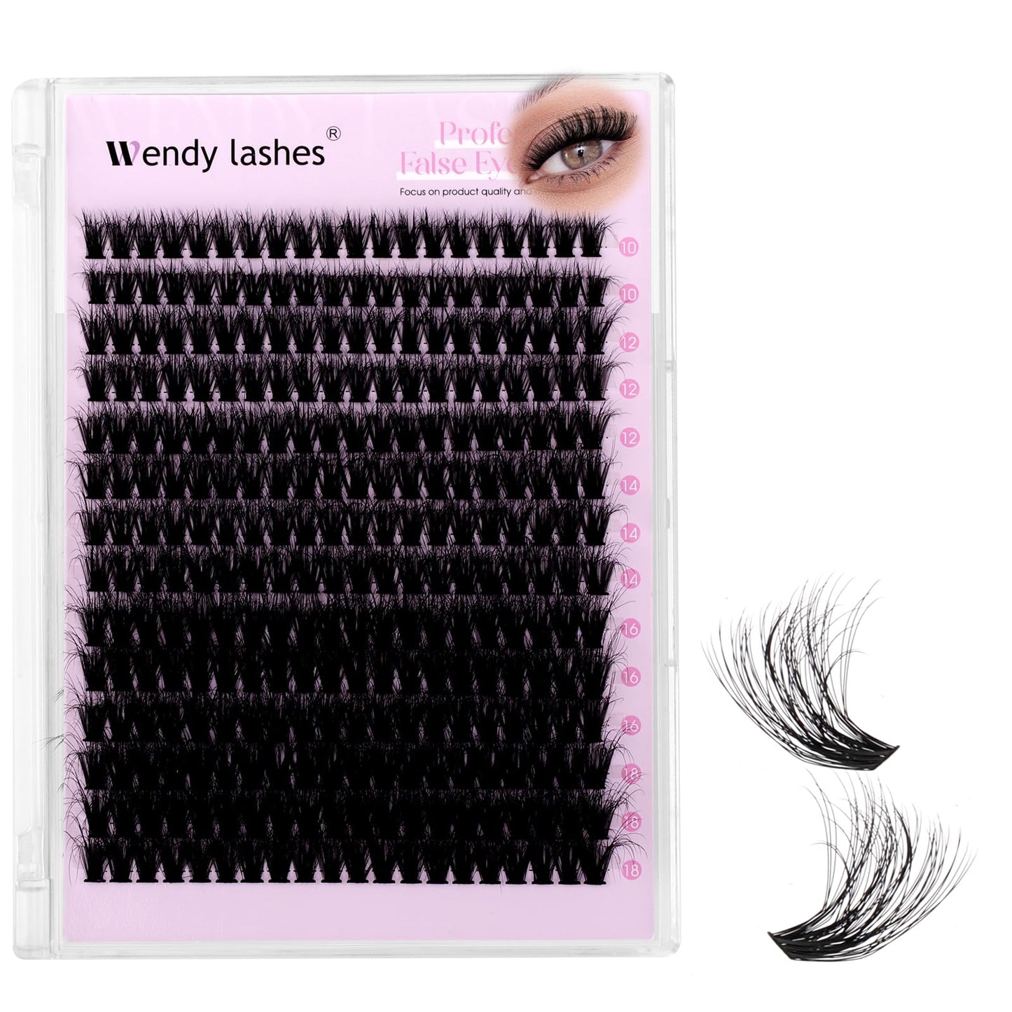 Lash Clusters 60D Wispy Individual Lashes 280PCS 3D Volume Lash Extensions 10-18mm Natural DIY Cluster Lashes for Beginners(60D,