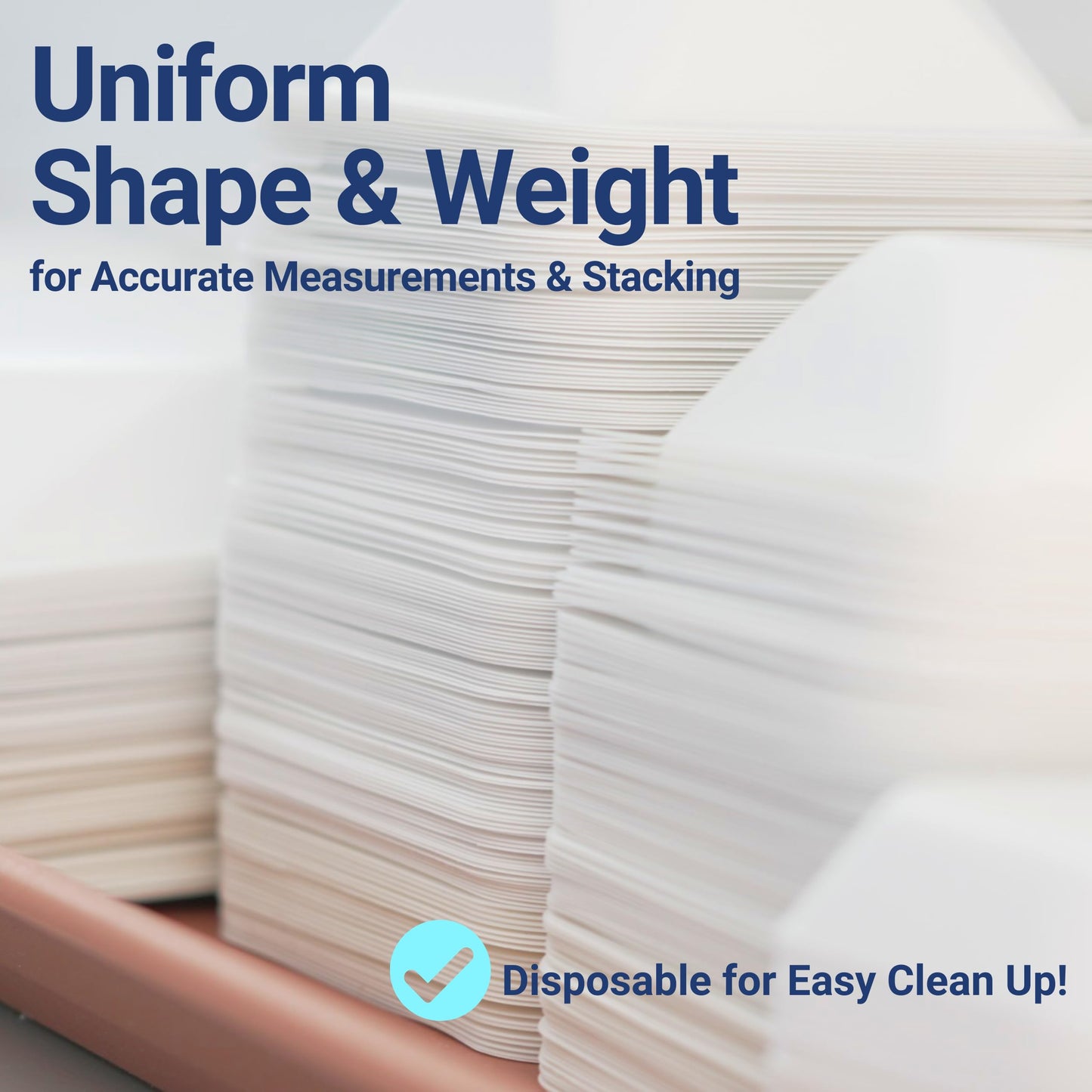 Weigh Boats Medium (100ml, 125 Pack) Disposable Plastic Trays for Scale, Anti-Static Square Tray Weighing Dishes, Polystyrene Lab Dish for Powder Weight, Mixing Epoxy, Food Sample Container, Pour Boat