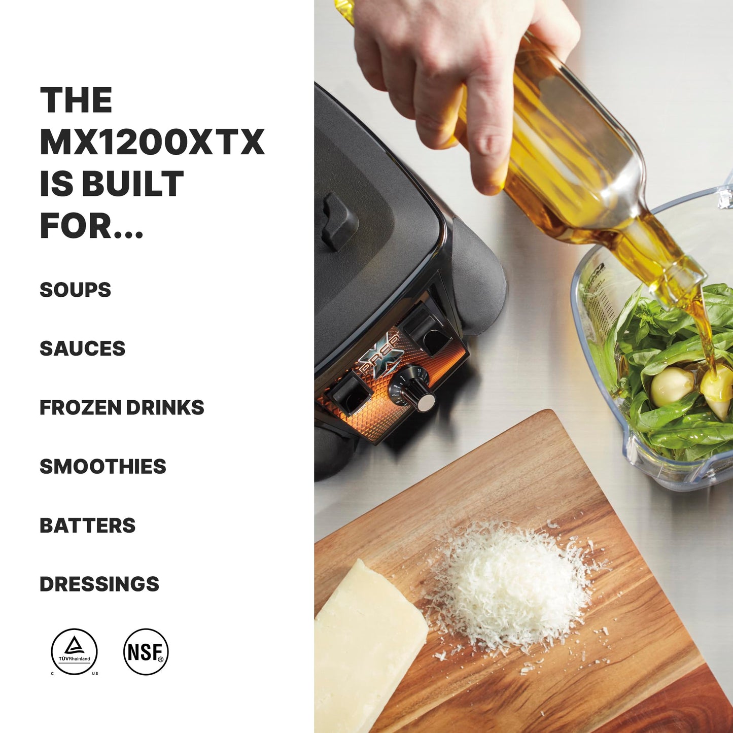 Waring Commercial MX1200XTX 3.5 HP Blender with Variable Speed Dial Controls and a 64 oz. BPA Free Copolyester Container, 120V, 5-15 Phase Plug