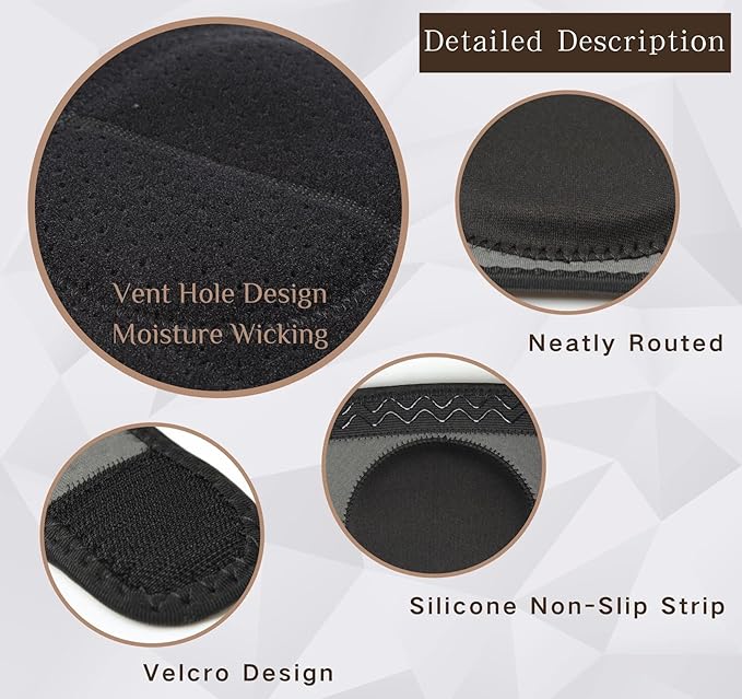 PANRRPERS Knee Pads with Thick Foam Adjustable Non-Slip Knee Pads for Work Garden Cleaning Flooring Yard Dance Yoga Construction Collision Avoidance Kneeling Sleevedd for Men