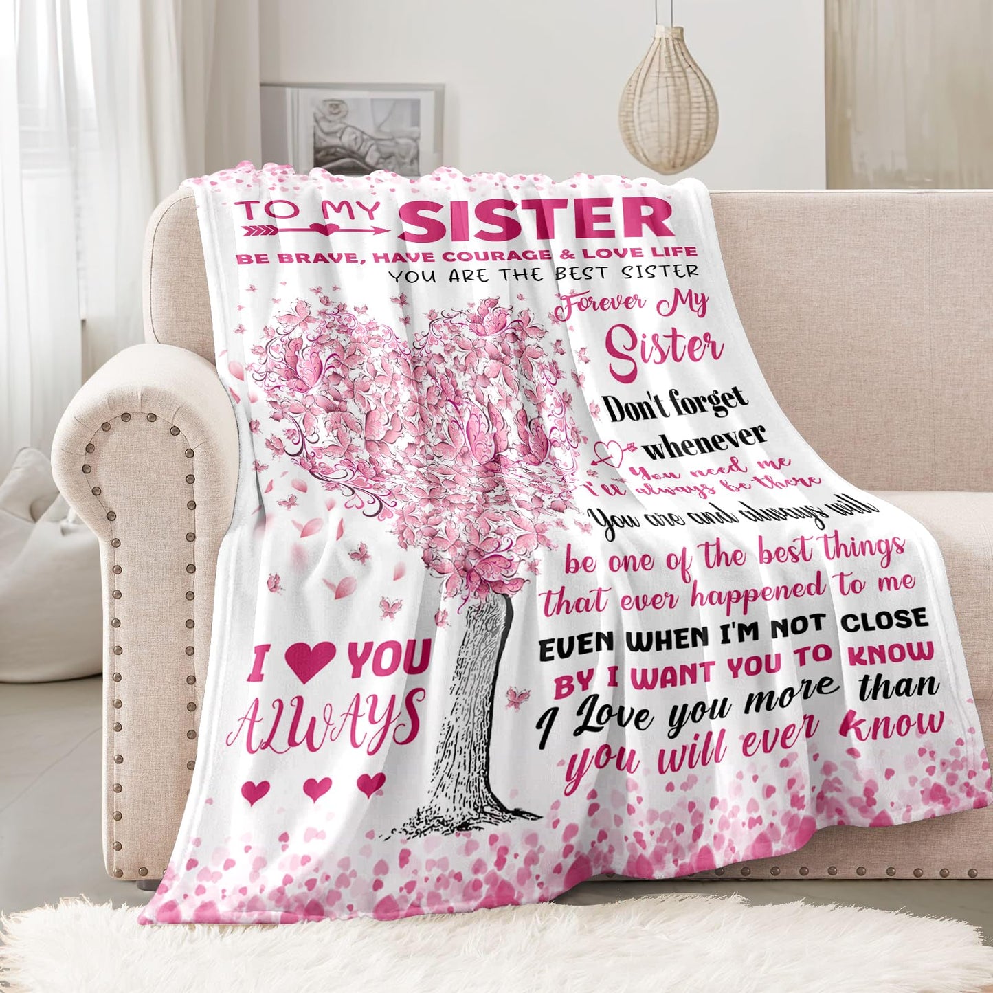 YPURTSD Birthday Gifts for Sister - Sisters Gifts from Sis - Big Sis Presents for Girl - Christmas Valentines Mothers Day Birthday Blanket Presents for Sissy Adult - Sissy Throw Blanket 50"x60"