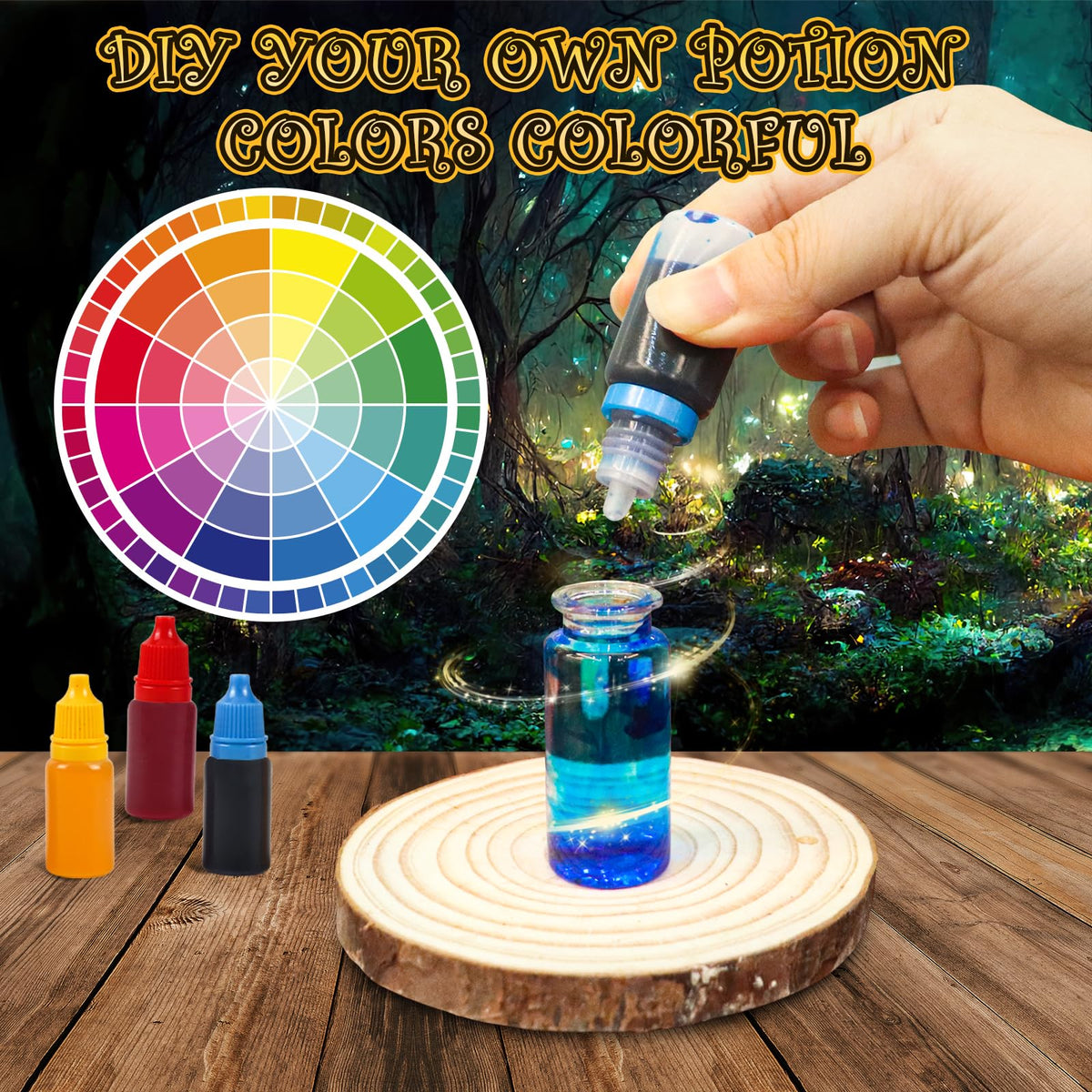 Rhybor Magic Potion Kit for Kids,Mix 22 Bottles Fairy Magic Potions,Mystery Potions Craft Kit,Christmas Halloween Decorations Birthday Gift Toys for Girl 6 7 8 9 10
