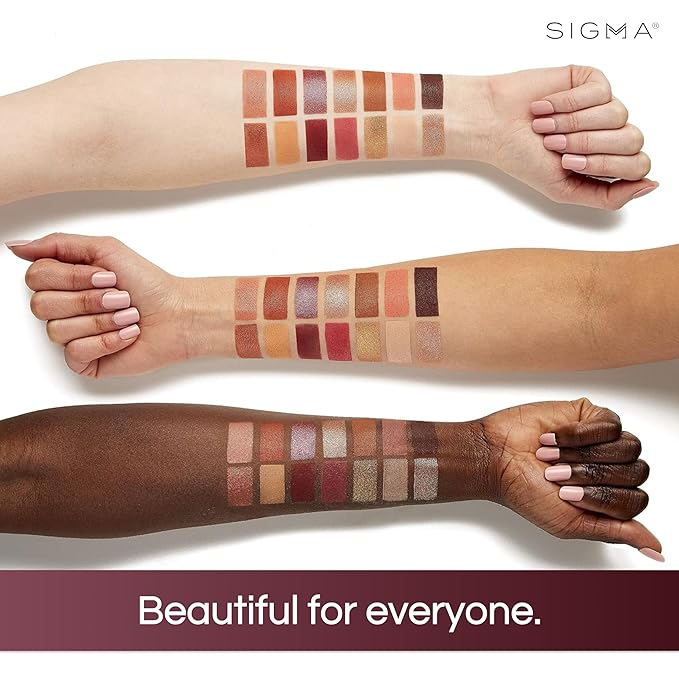 Sigma Beauty Cor-De-Rosa Eyeshadow Palette - 14 Warm Eyeshadow Shades in Matte, Shimmer and Metalic Finishes - Highly Pigmented Vegan Eye Makeup Palette - Clean Beauty Products