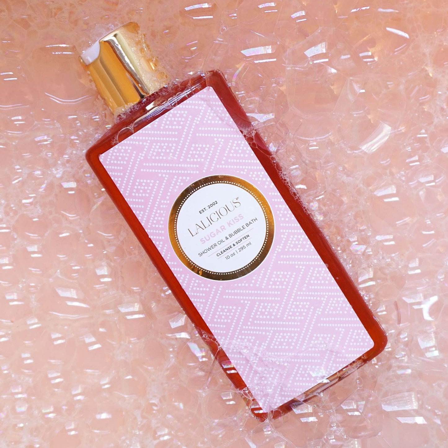 LALICIOUS Sugar Kiss Shower Oil & Bubble Bath - Natural Shower Cleanser with Topical Probiotics & Grapeseed Oil - Bath Soap Prod