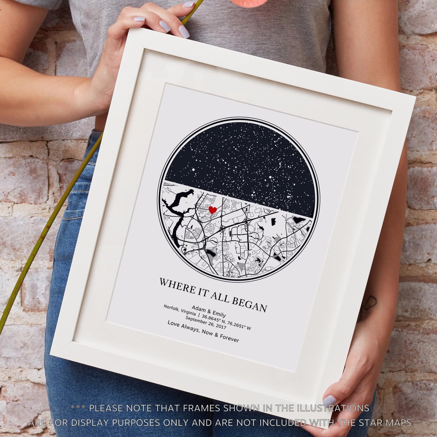 Custom Star Map Print or Canvas (9 Designs, Multiple Sizes), Personalized Constellation Map, Night Sky by date Wall Art, Unique Gift - Special Occasion, Wedding, Anniversary, Valentines Day)