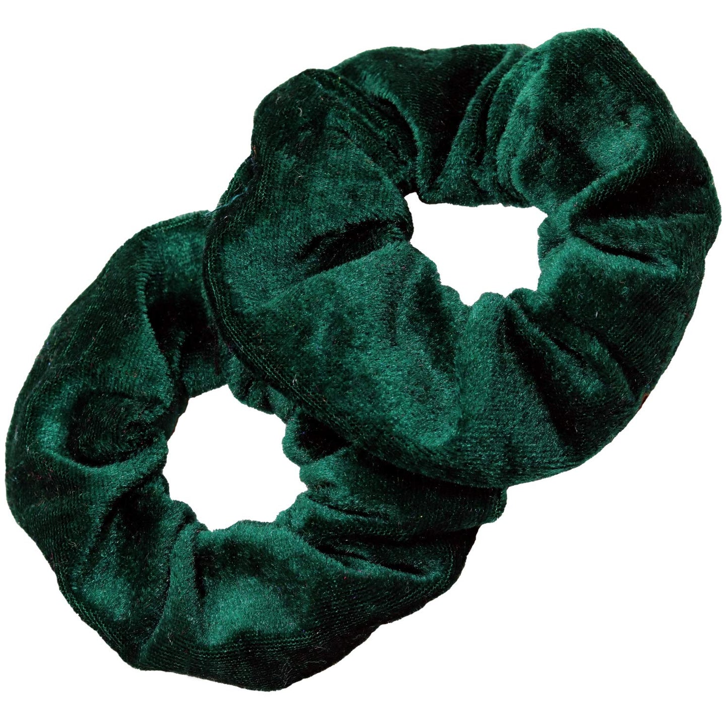 Kenz Laurenz Hair Scrunchies - 2 Velvet Hair Ties for Women Girls Hair Elastics Ponytail Holder Scrunchy Girl Accessories, Fores