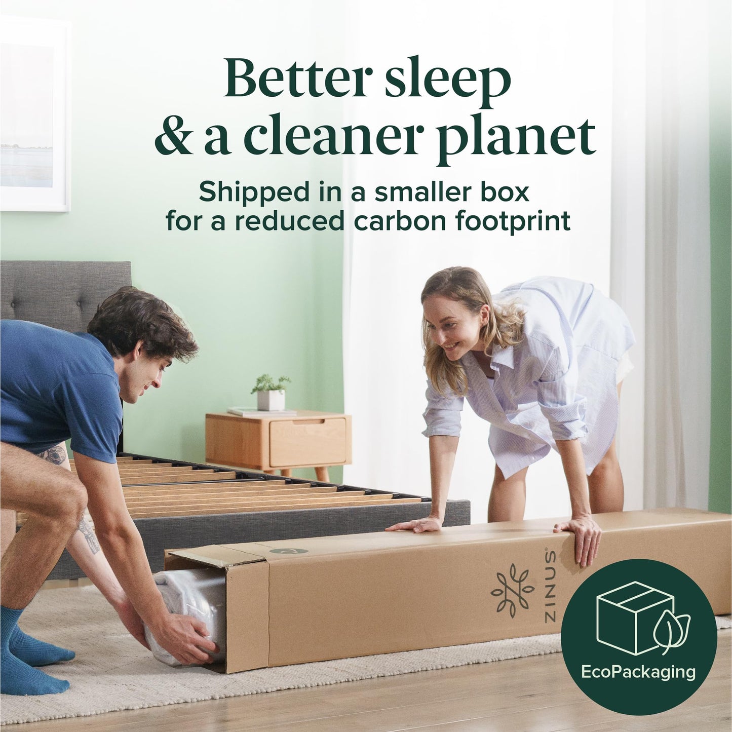 ZINUS 6 Inch Foam and Spring Hybrid Mattress [New Version], Twin, Medium Firmness, Durable Support, Certified Safe Foams & Fabric, Mattress in A Box