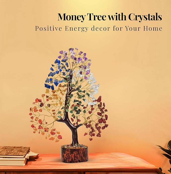 PYOR 7 Chakra Tree of Life Crystal Tree – Healing Crystals & Stones | Housewarming Gift for New Home | Birthday Gift for Women | Home Decor Office Decor | Room Decor