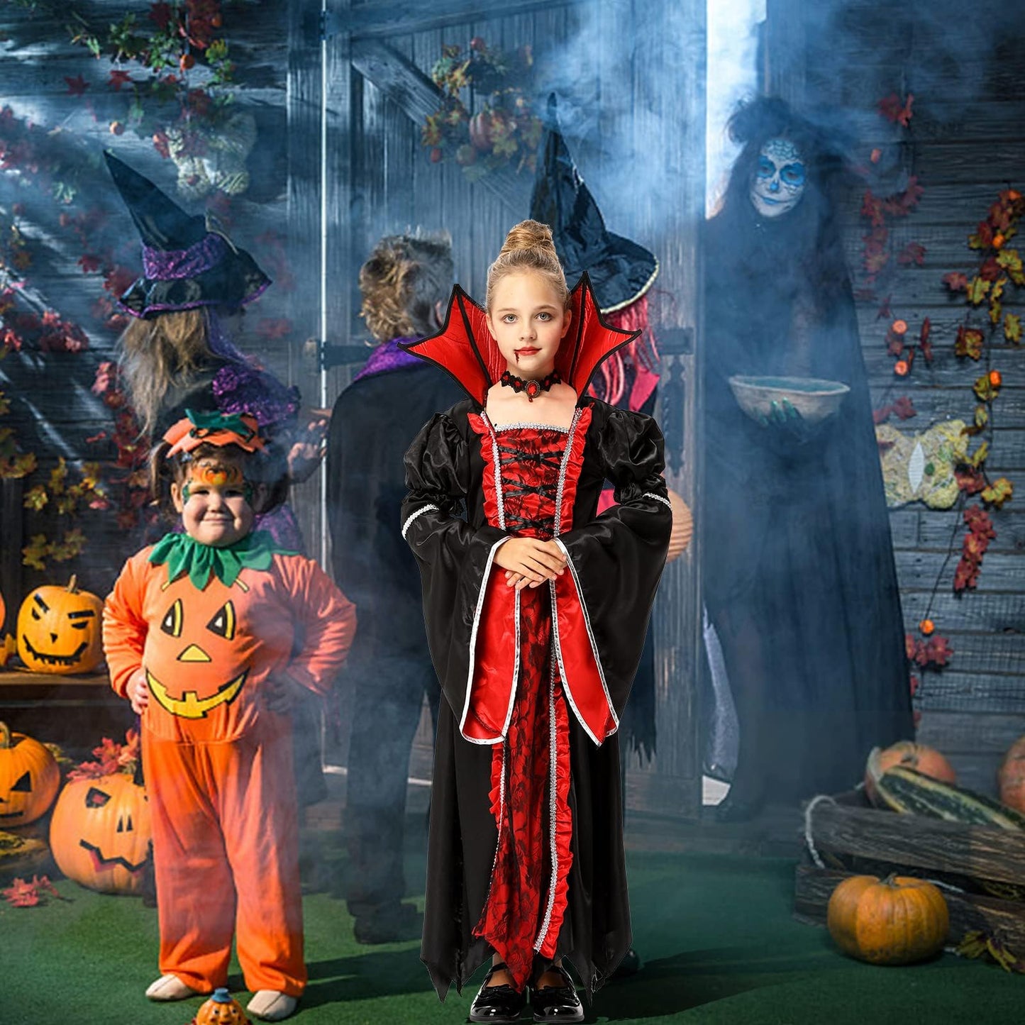 Twister.CK Royal Vampire Costume for Girls,S