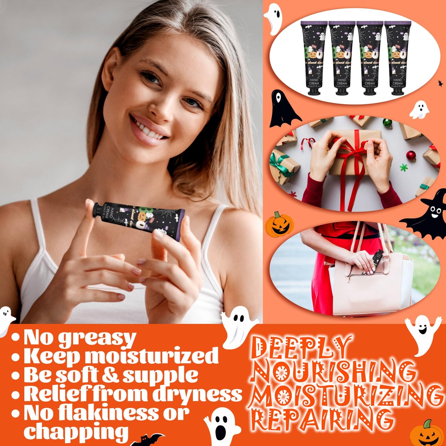 Heigble 48 Sets a Little Boo Is Almost Due Hand Cream Gifts Bulk Halloween Hand Cream Travel Lotion Size Halloween Baby Shower P