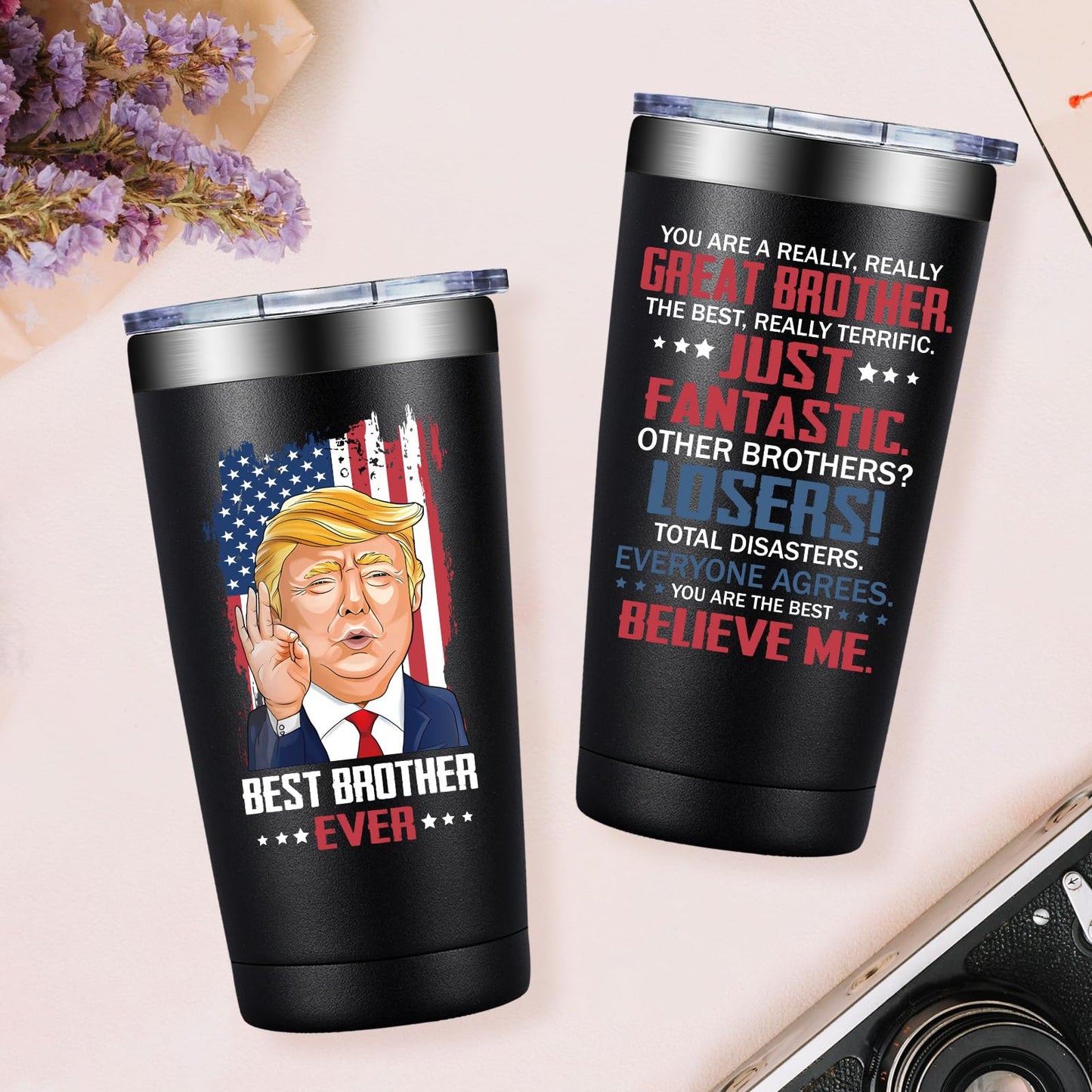 Grifarny Brother Gifts from Sister - Christmas, Fathers Day, Birthday Gifts for Adult Brothers - You Are a Really Really Great Brother Tumbler Cup 20oz