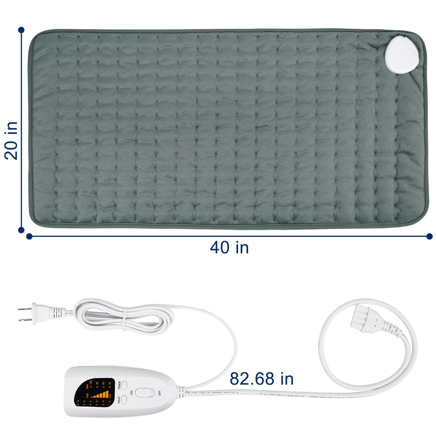 Electric Heating pad for Back Neck Shoulder Knee Arms Legs- Electric Heat Pads with 6 Heat Settings & Auto Shut Off &Dry/Moist Heat Heating Pad for Birthday Mother Father Girl Men Women