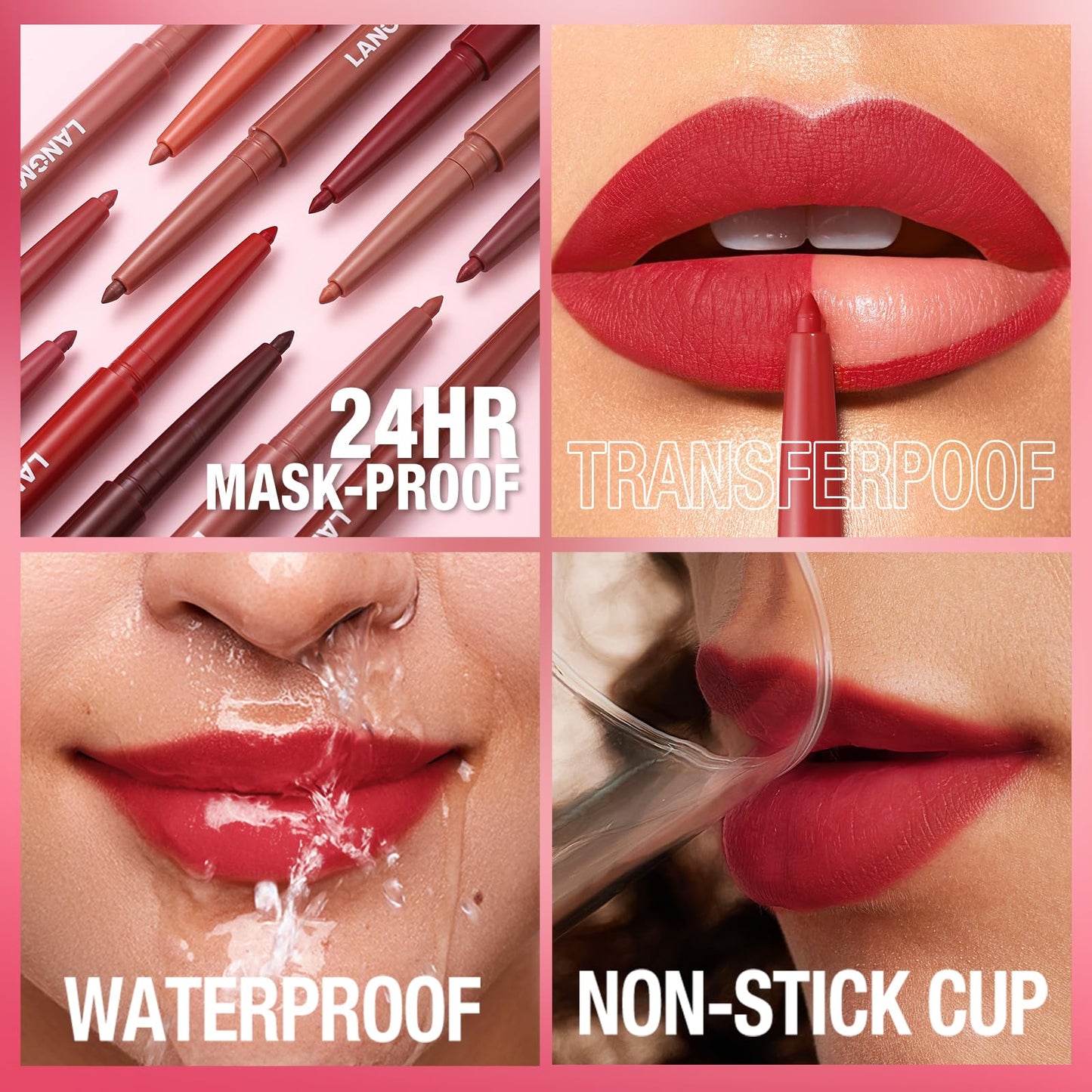 Jolilab Matte Lip Liner Set, Lip Makeup Set Natural Smooth Long-Lasting And Hydrating Beauty Daily Cosmetics Gift for Girls Easy