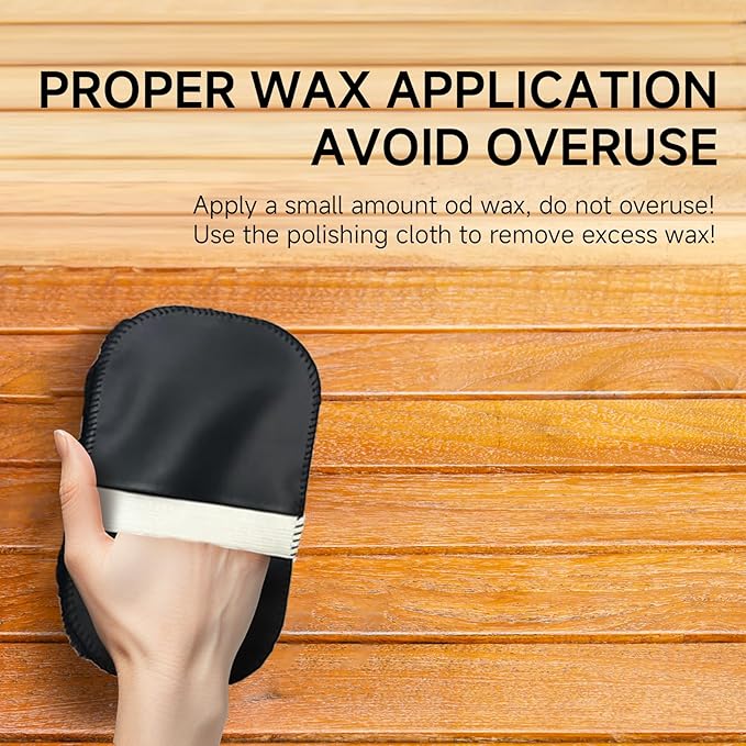 Beeswax Furniture Polish, Natural Wood Conditioner, Cabinet and Table Restorer, Multipurpose Beeswax for Wooden Tools, Protects for a Perfect Finish Bees Wax Polish(100g with Sponge)