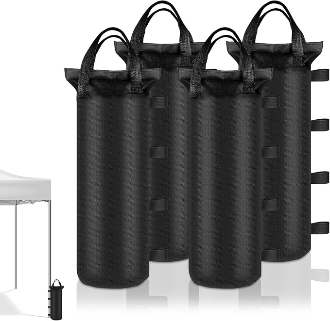 4 Sand Bags for Weight, Heavy Duty Sandbags for Canopy Legs, Extra Large Pop Up Tent Weights, Canopy Weight Bags for Gazeb...