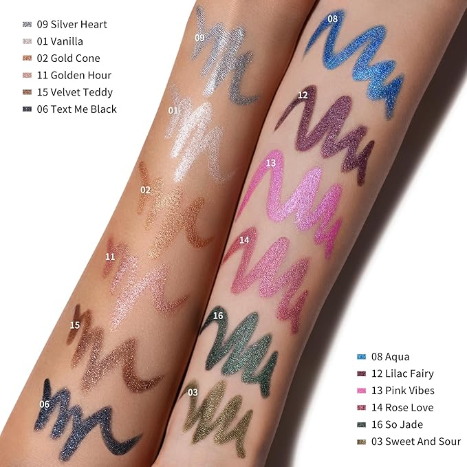 Oulac Glitter Brown Eyeshadow Stick - Waterproof & Long Lasting Eye Shadow Pencil, Shimmering Glitter Finish, Blendable Eyes Makeup, Vegan Beauty 3.8g, (15) Velvet Teddy