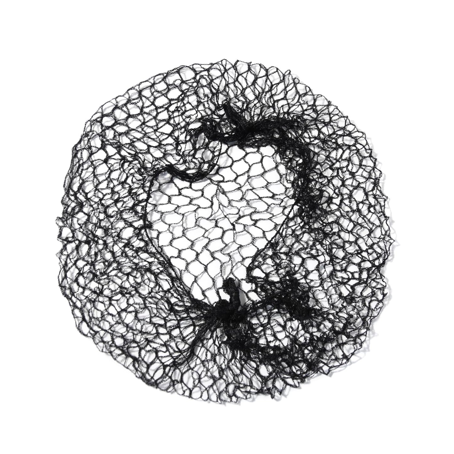24 Pcs Thicker Hair Net Black Invisible Elastic Edge Mesh Wig Net Reusable Hair Net for Women Hair Bun Food Service Ballet (20 I