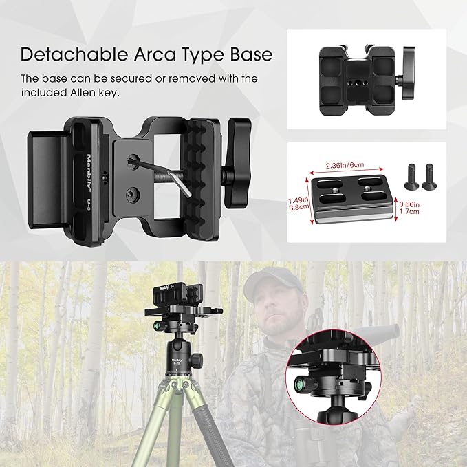 Manbily Shooting Rest Saddle for Hunting Shooting Stick Tripods Bipods Monopods Stand-Black(U-3)