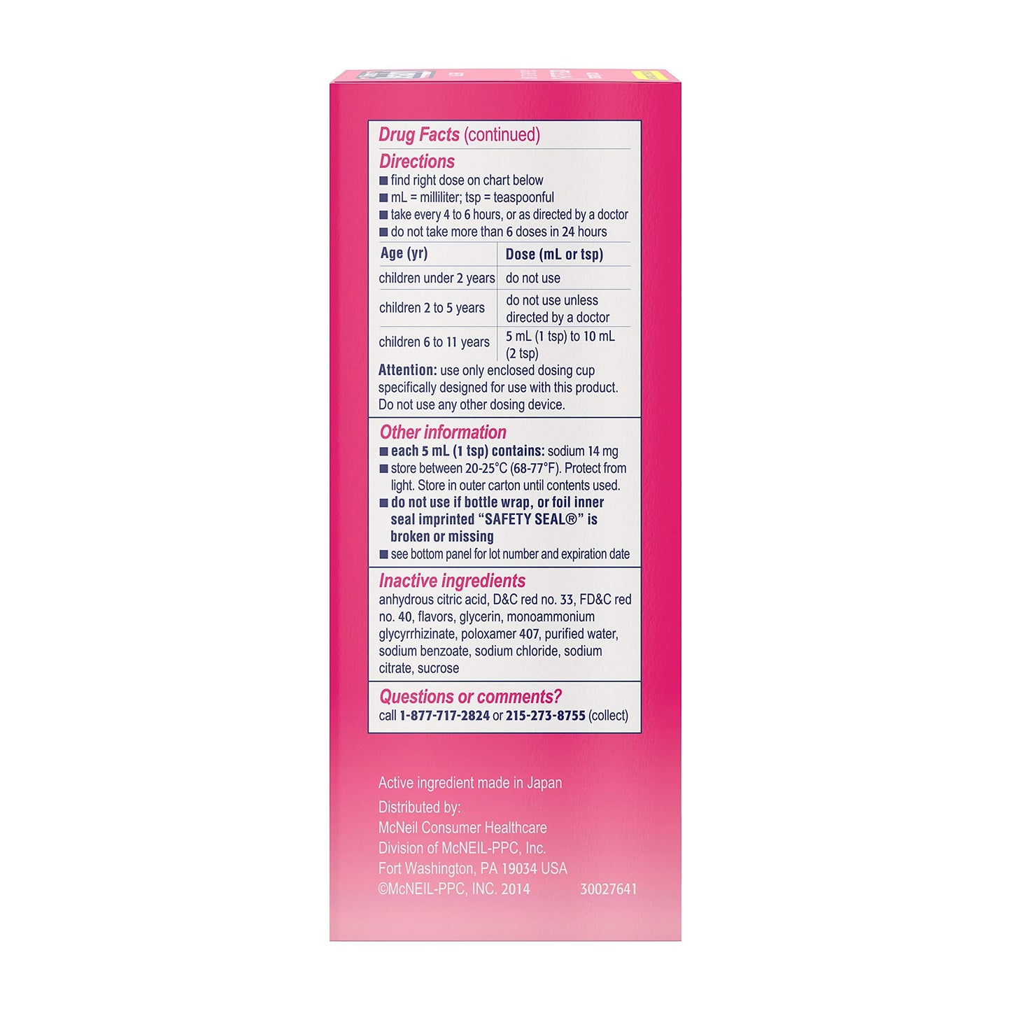 Benadryl Children's Allergy Relief Liquid Medicine with Diphenhydramine HCl Antihistamine for Kids' Allergy Relief, Effective Allergy Relief, Cherry Flavor, 8 fl. oz (Pack of 2)