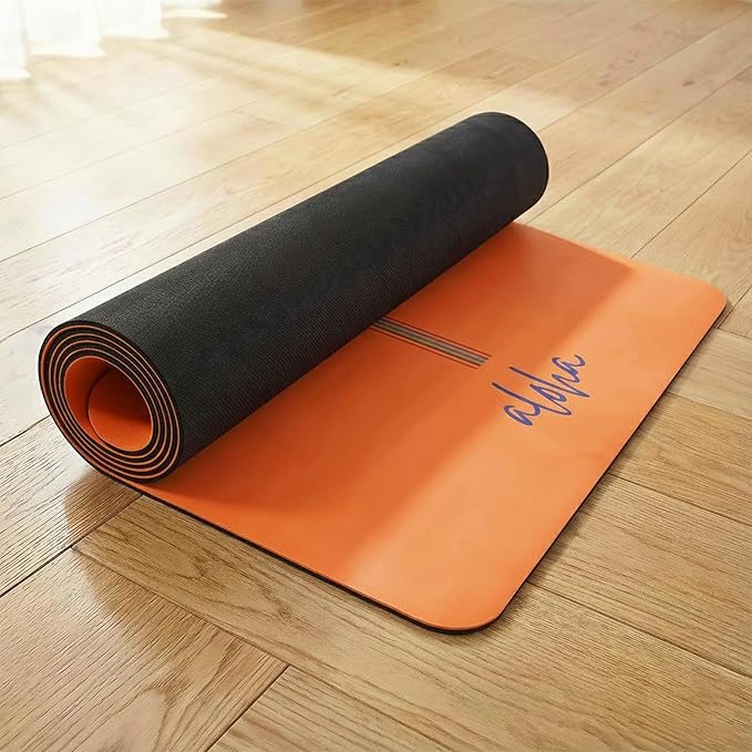 Aloha Bliss Premium Yoga Mat – 72” x 27 - Thick, Non-Slip & Durable | Sweat-Resistant, Lightweight & Portable | Perfect for Yoga, Pilates, Home Workouts, Gym & Studio Practice - Eco-Friendly