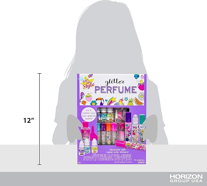Just My Style Glitter Roller Perfume by Horizon Group USA Multi-color, 10 x 9 x 13.5